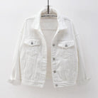 veste femme coupe droite col chemise en blanc