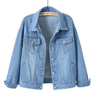 veste femme coupe droite col chemise en bleu