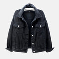 veste femme coupe droite col chemise en noir