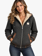 veste femme matelassée à capuche zippée