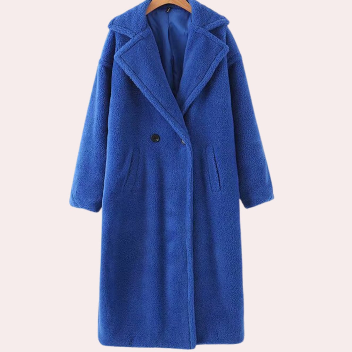 veste femme oversize à capuche zippée en bleu