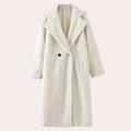 veste femme oversize à capuche zippée en blanc