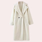 veste femme oversize à capuche zippée en blanc