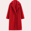 veste femme oversize à capuche zippée en rouge