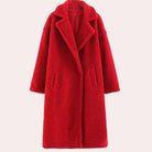 veste femme oversize à capuche zippée en rouge