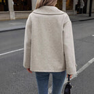 veste femme oversize col à revers boutonnée