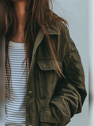 veste femme oversize style militaire