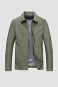 veste harrington homme col rabattu zippée en olive
