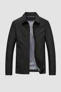 veste harrington homme col rabattu zippée en noir