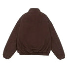 veste hiver homme oversize col montant zippée en marron