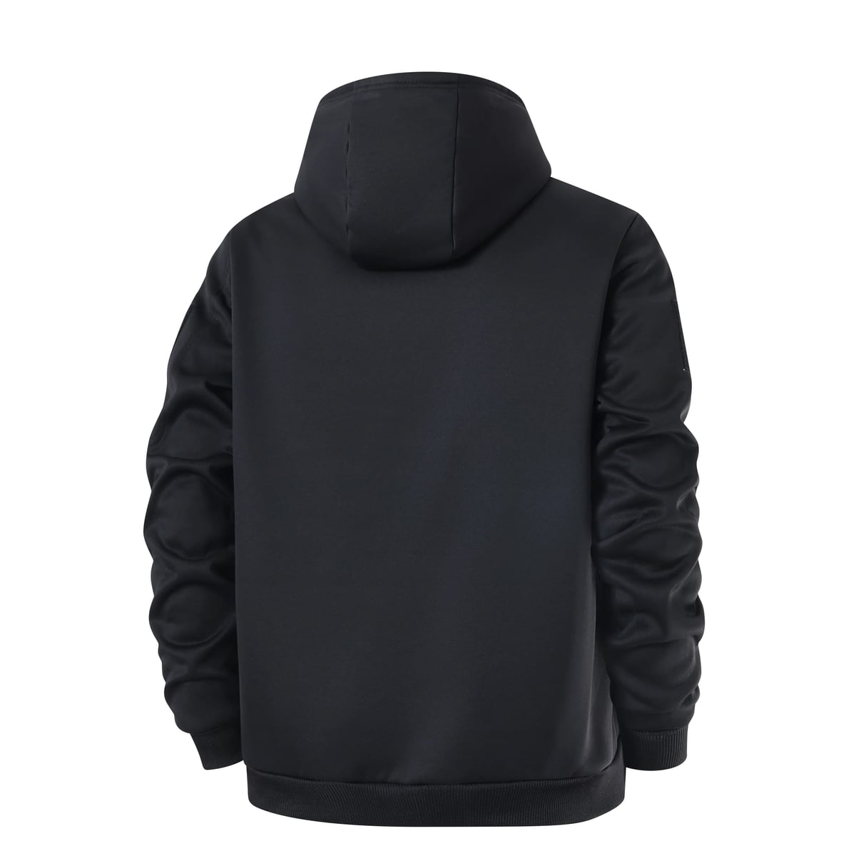 veste hiver homme zippée à capuche en noir