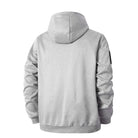 veste hiver homme zippée à capuche en gris clair