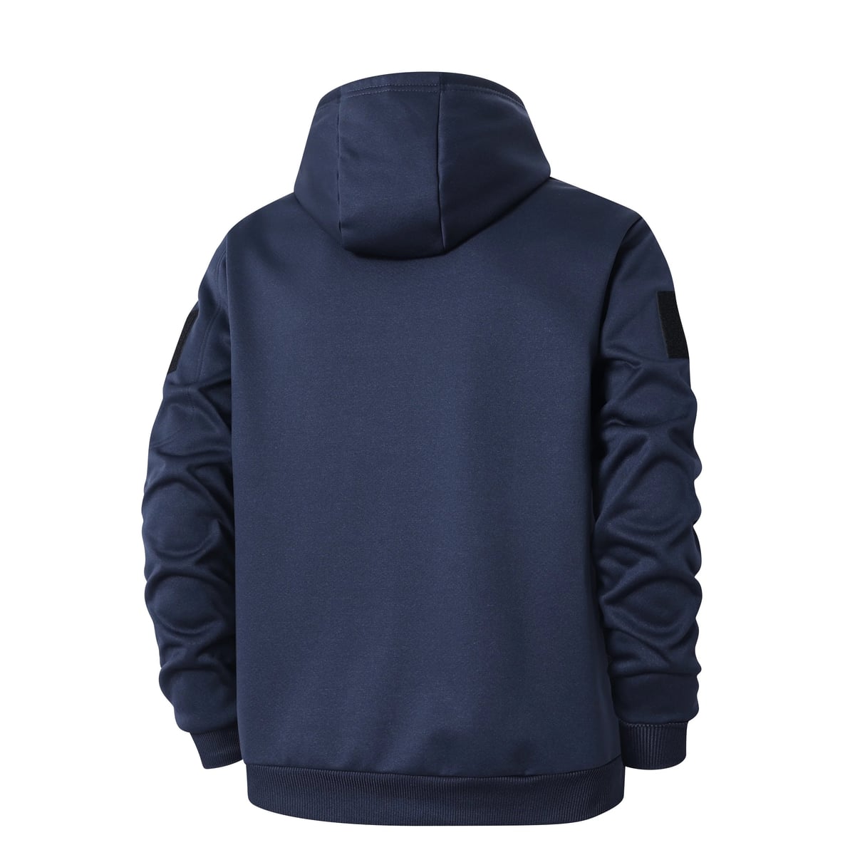 veste hiver homme zippée à capuche en bleu marine