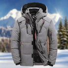 veste homme à capuche multi-poches gris