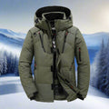 veste homme à capuche multi-poches vert