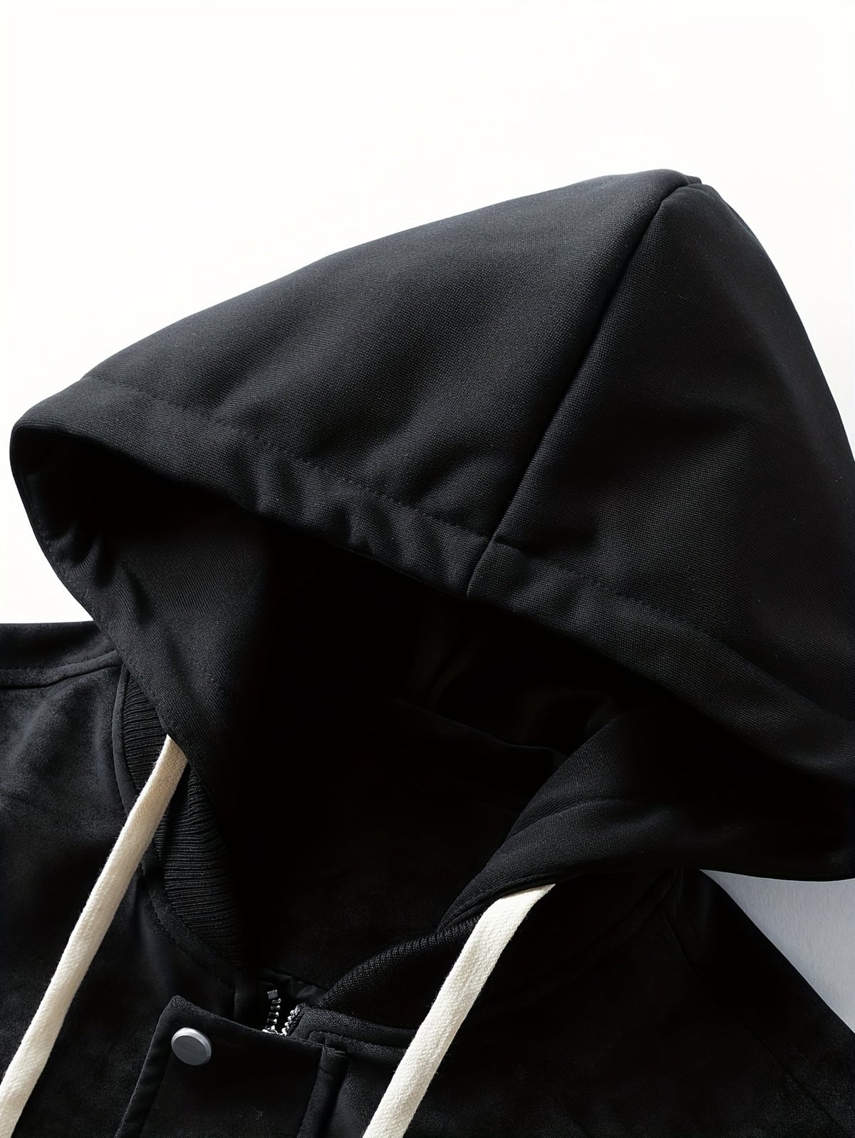 veste homme à capuche oversize zippée en noir