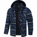 veste homme à carreaux coupe droite en marine