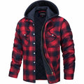 veste homme à carreaux coupe droite en rouge