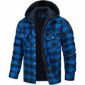 veste homme à carreaux coupe droite en bleu