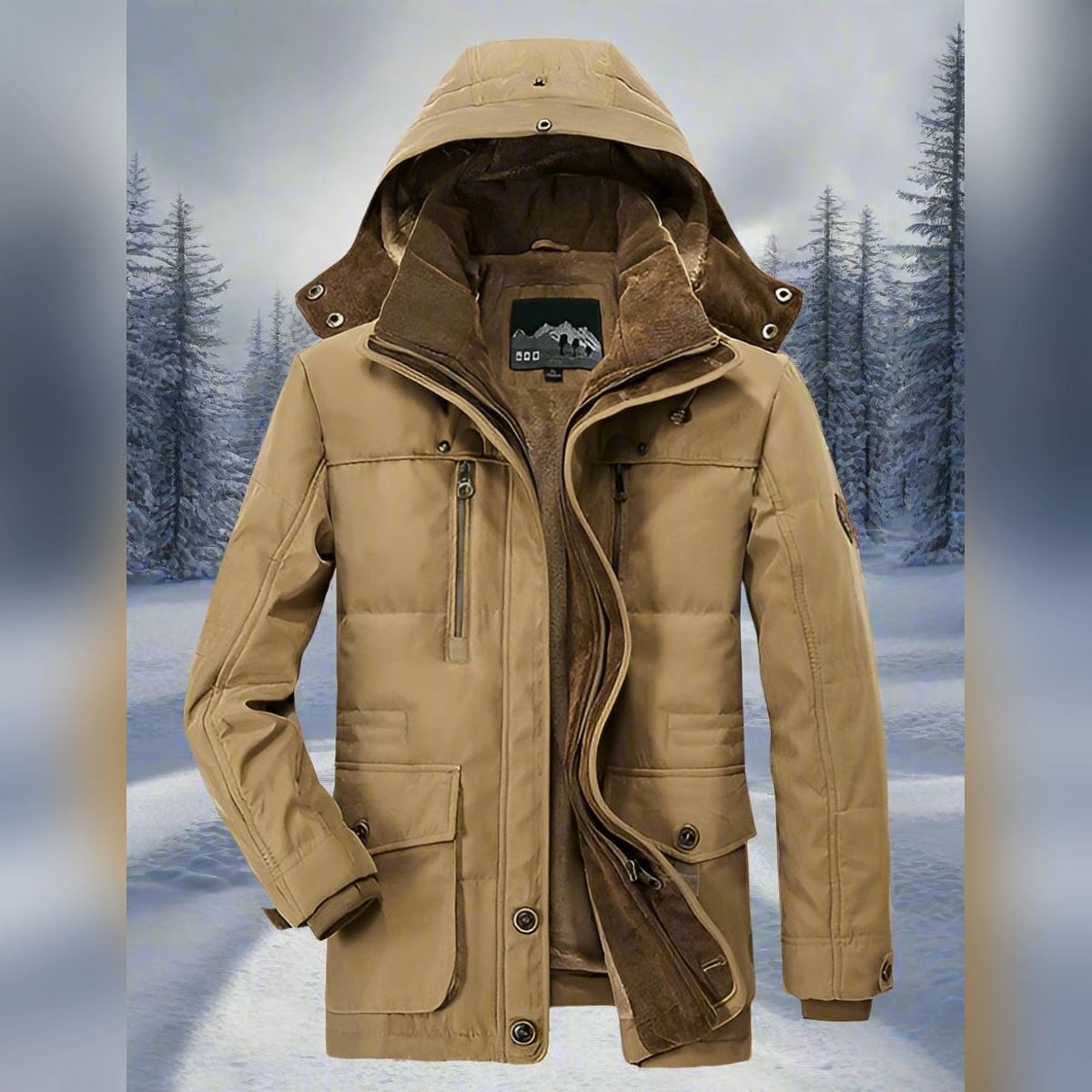 veste homme capuche amovible coupe droite