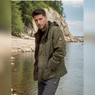 veste homme capuche amovible coupe droite