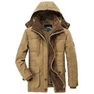 veste homme capuche amovible coupe droite Beige