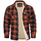 veste homme carreaux coupe droite en orange