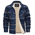 veste homme carreaux coupe droite en bleu gris