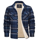 veste homme carreaux coupe droite en bleu gris