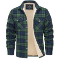 veste homme carreaux coupe droite en vert