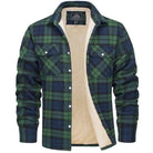 veste homme carreaux coupe droite en vert