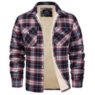 veste homme carreaux coupe droite en rouge