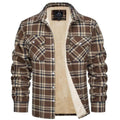 veste homme carreaux coupe droite en kaki