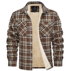 veste homme carreaux coupe droite en kaki