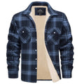 veste homme carreaux coupe droite en bleu marine