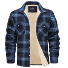veste homme carreaux coupe droite en bleu marine