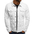 veste homme col chemise coupe droite en blanc