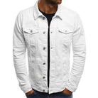 veste homme col chemise coupe droite en blanc