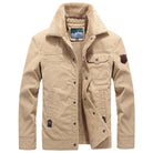 veste homme col montant à pressions beige