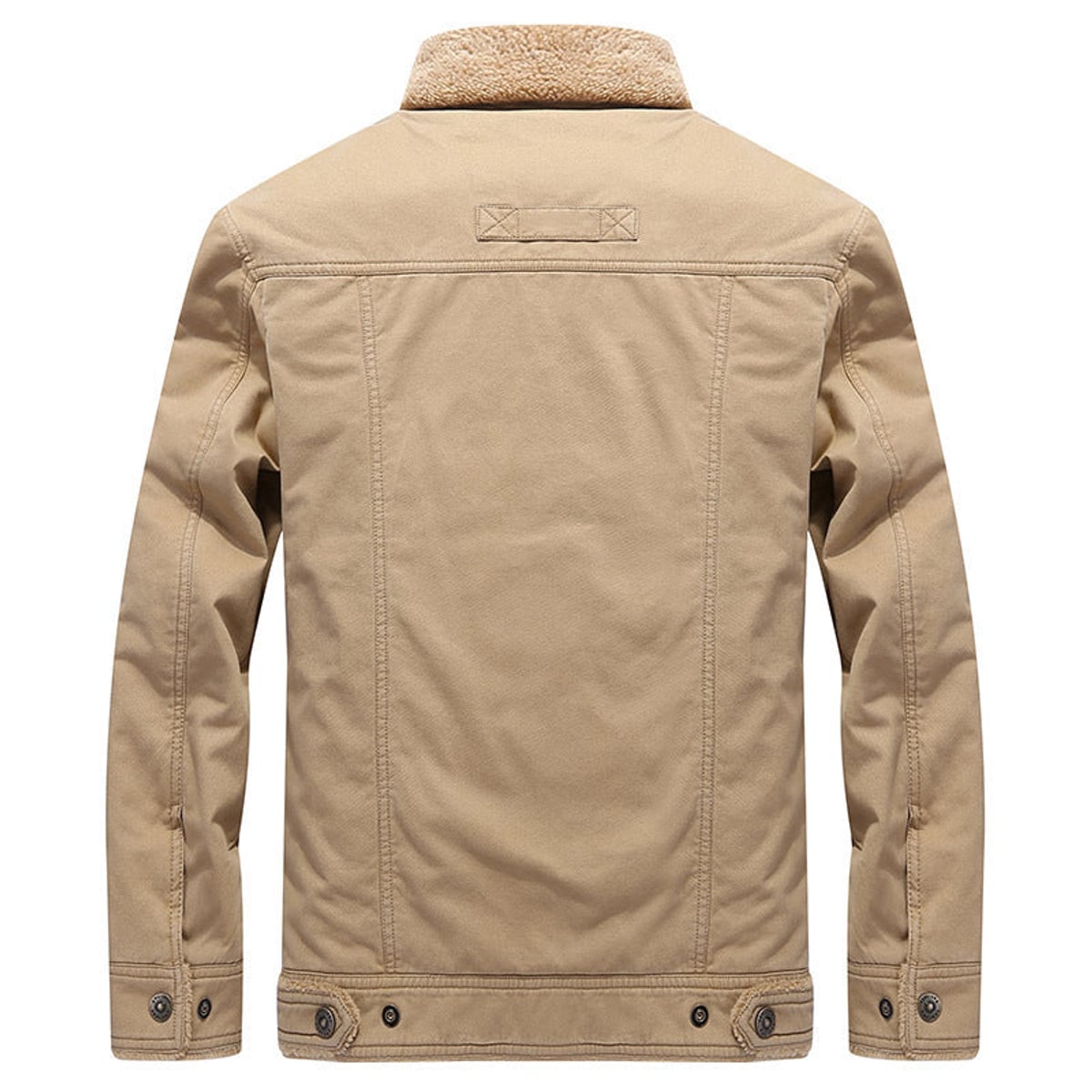 veste homme col montant à pressions