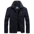 veste homme col montant à pressions bleu foncé