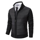 veste homme col montant coupe droite en noir