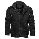veste homme col montant coupe droite — schwarz 