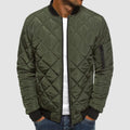 veste homme col revers zippée en vert foncé