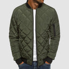 veste homme col revers zippée en vert foncé