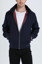 veste homme coupe droite col chemise en bleu marine