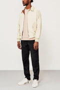 veste homme coupe droite col chemise en beige