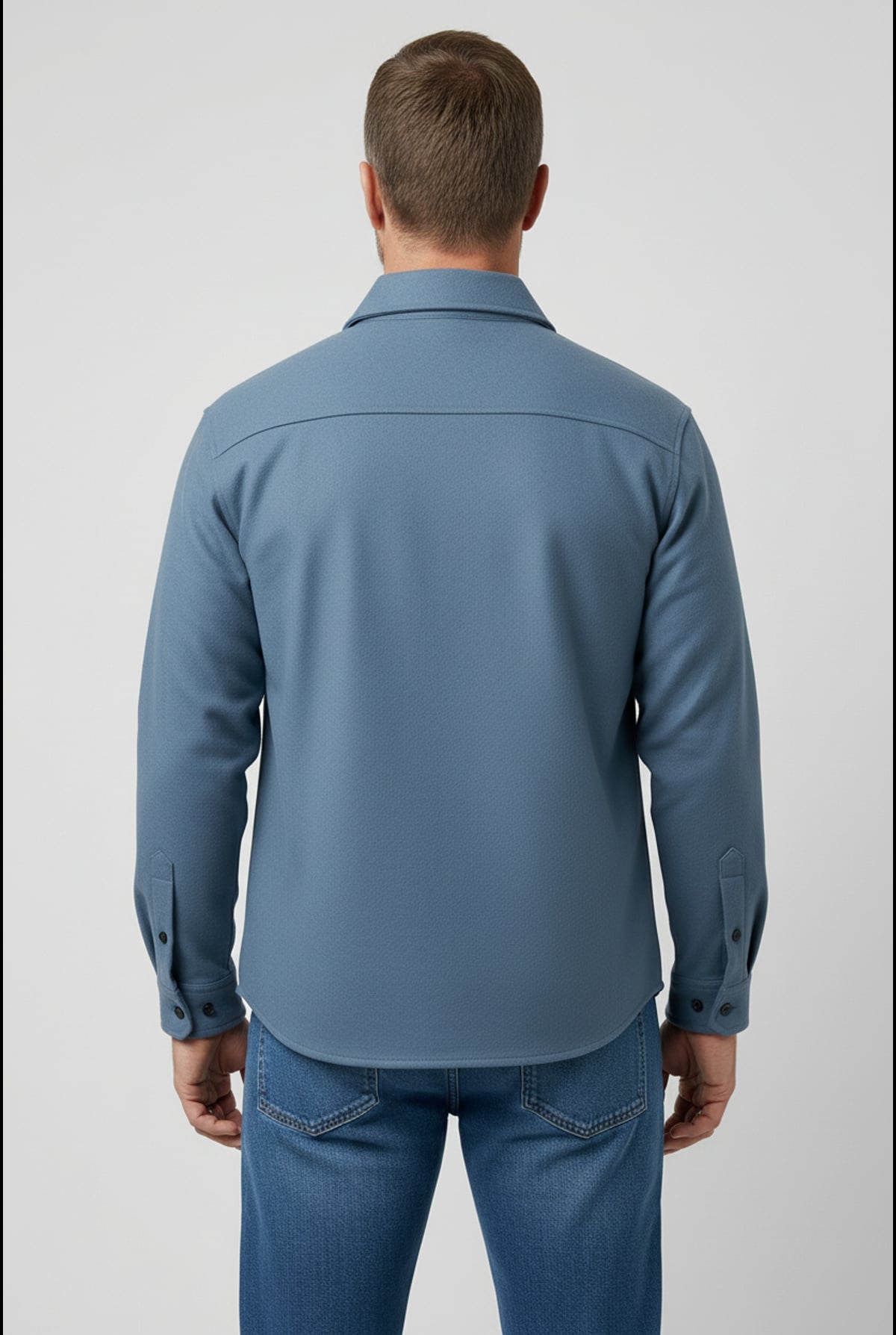 veste homme coupe overshirt col structuré