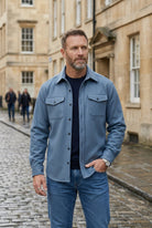 veste homme coupe overshirt col structuré