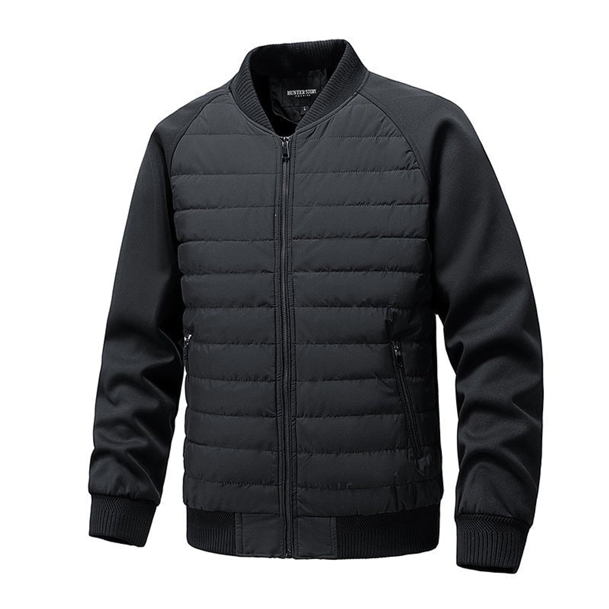 veste homme coupe sportive poches latérales noir